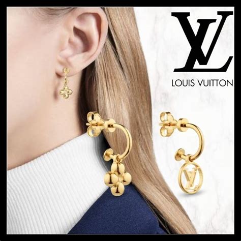 louis vuitton ohrringe blooming|louis vuitton lv earrings.